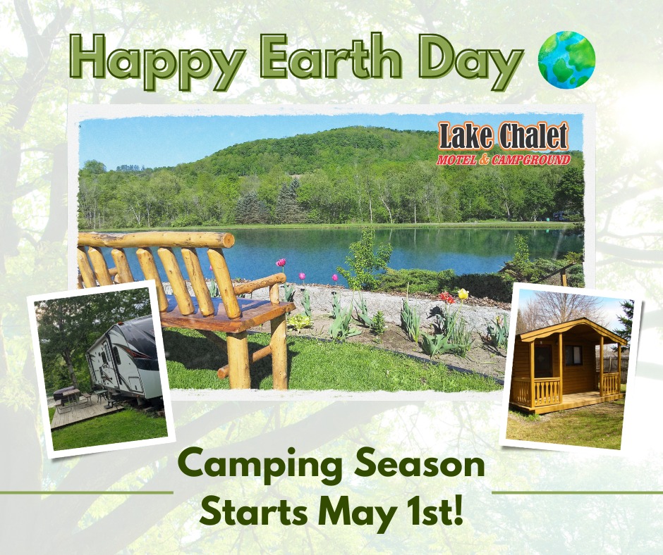 Happy Earth Day! 🌎 Enjoying the great outdoors is what we do best here at Lake Chalet 🌲We'll see you soon for the start of camping season, woohoo!